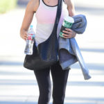 Rachael Leigh Cook in a White Tank Top Leaves the Gym in Los Angeles