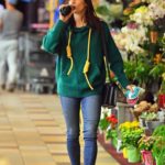 Ashley Greene in a Green Hoody Was Seen Out in Los Angeles