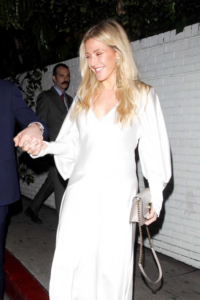 Ellie Goulding in a White Dress