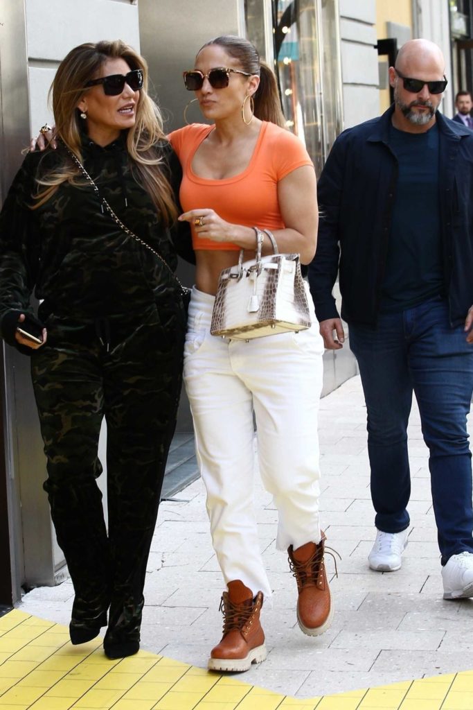 Jennifer Lopez in an Orange Top