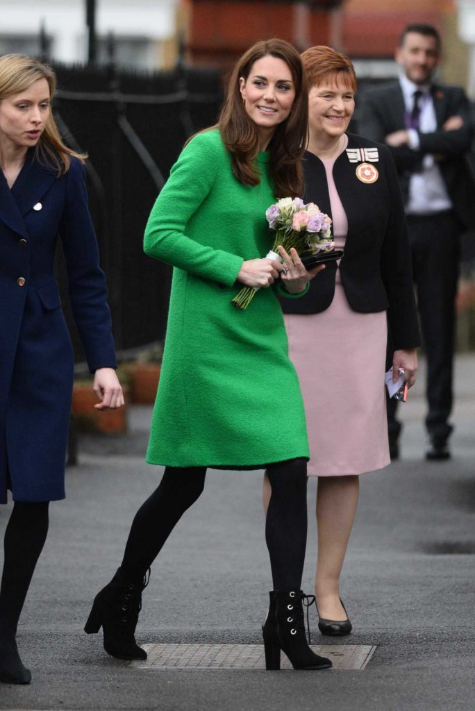 Kate Middleton in a Green Dress