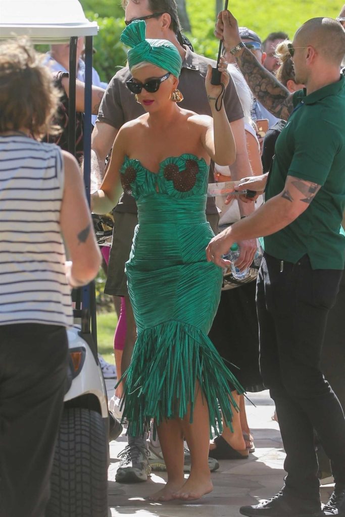 Katy Perry in a Green Dress