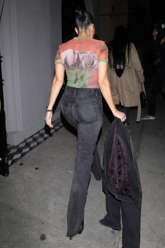 Kourtney Kardashian in a Black Jeans