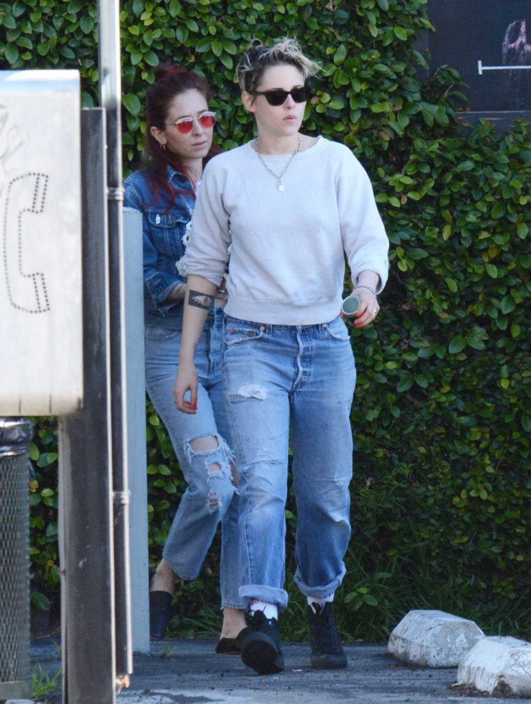 Kristen Stewart in a Blue Ripped Jeans