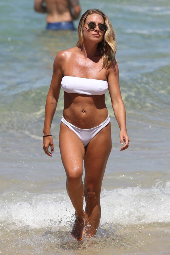 Lisa Clark in a White Bikini