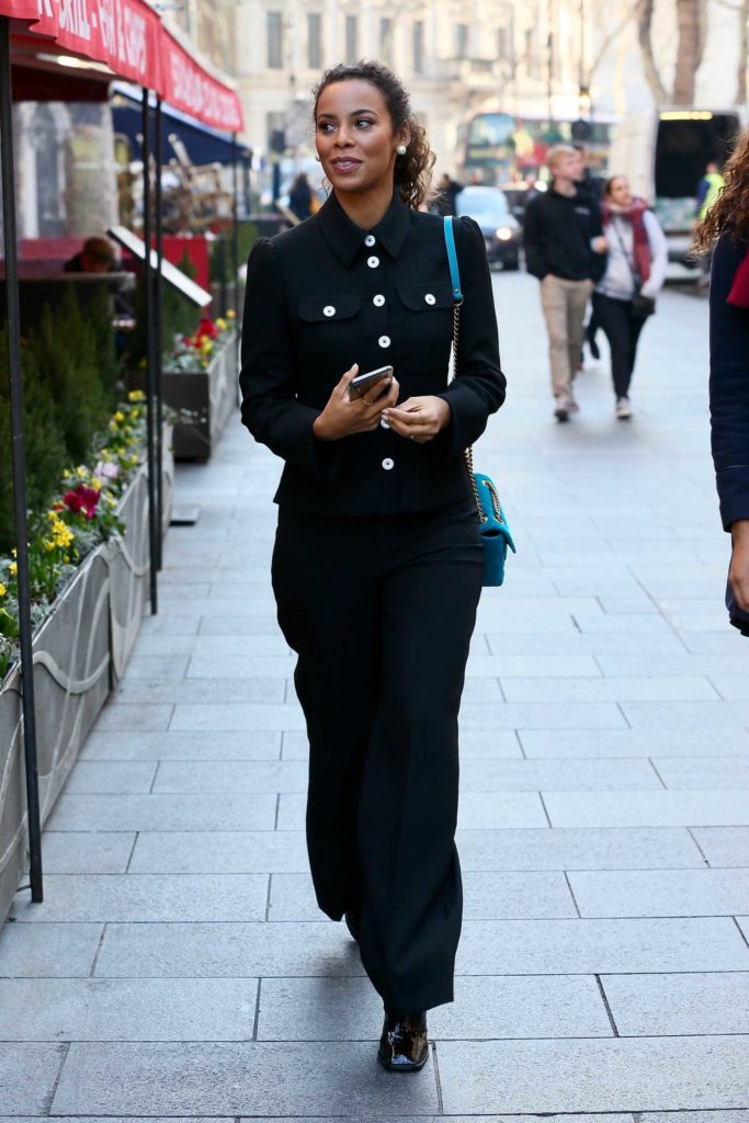 Rochelle Humes in a Black Suit
