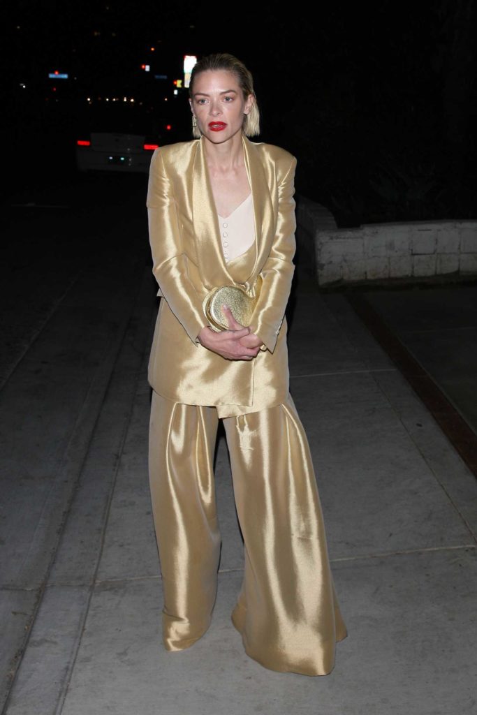 Jaime King in a Gold Suit