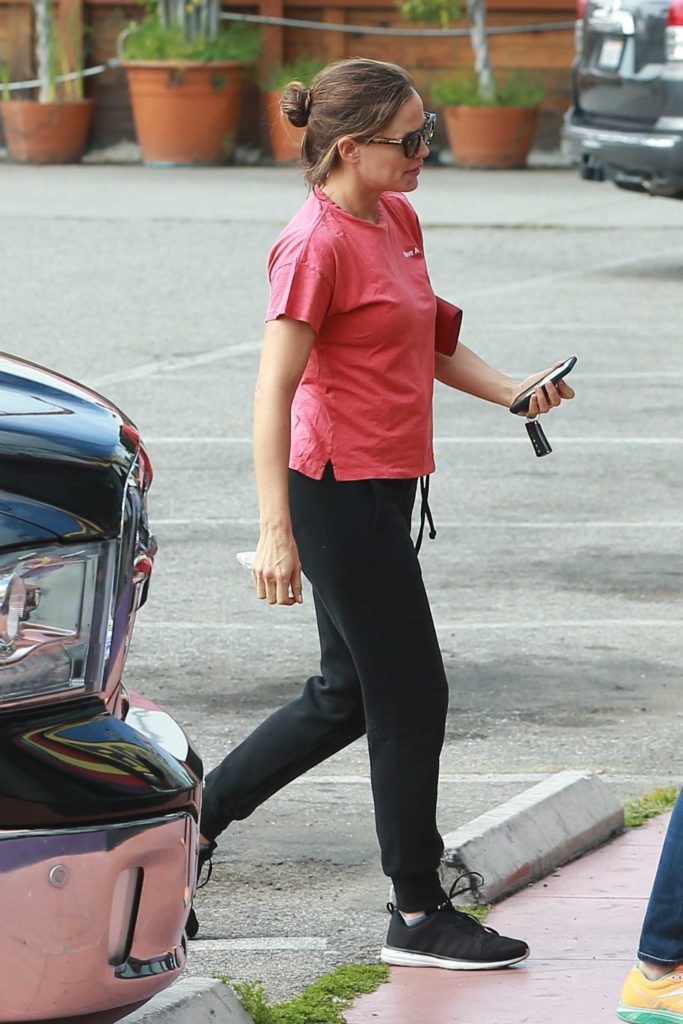 Jennifer Garner in a Red T-Shirt