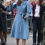 Kate Middleton in a Blue Coat Visits CineMagic at the Braid Arts Centre in Ballymena, Northern Ireland