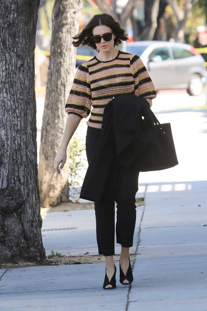 Mandy Moore in a Striped Sweater