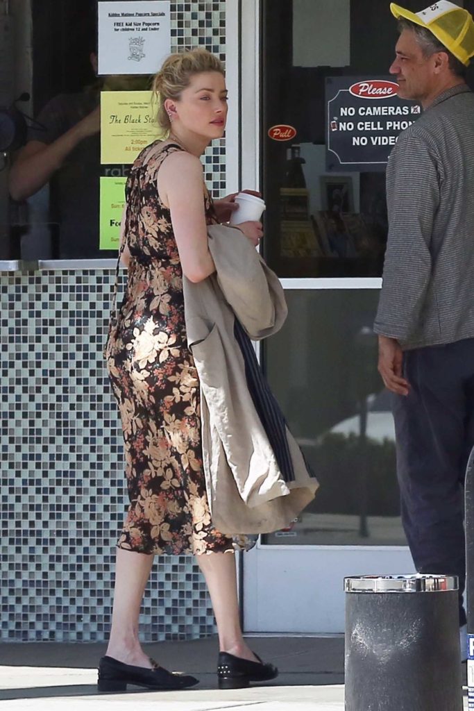 Amber Heard in a Floral Dress