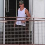 Chris Pine in a White Tank Top Leaves the Gym in Los Angeles