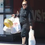 Leah Remini in a Black Hoody Goes Shopping in Los Angeles