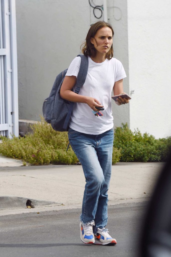 Natalie Portman in a White T-Shirt