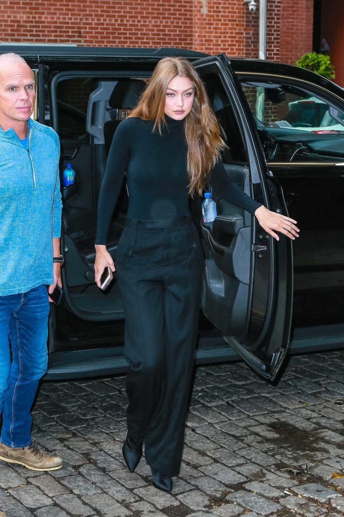 Gigi Hadid in a Black Pants