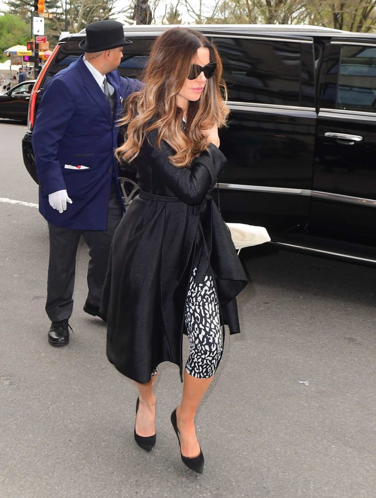 Kate Beckinsale in a Black Coat