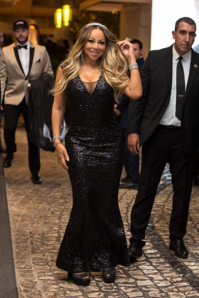 Mariah Carey in a Black Dress
