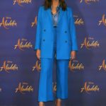 Naomi Scott Attends Aladdin Press Conference in London