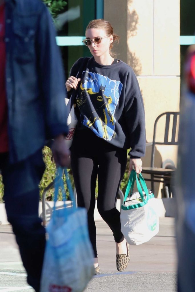Rooney Mara in a Black Sweatshirt