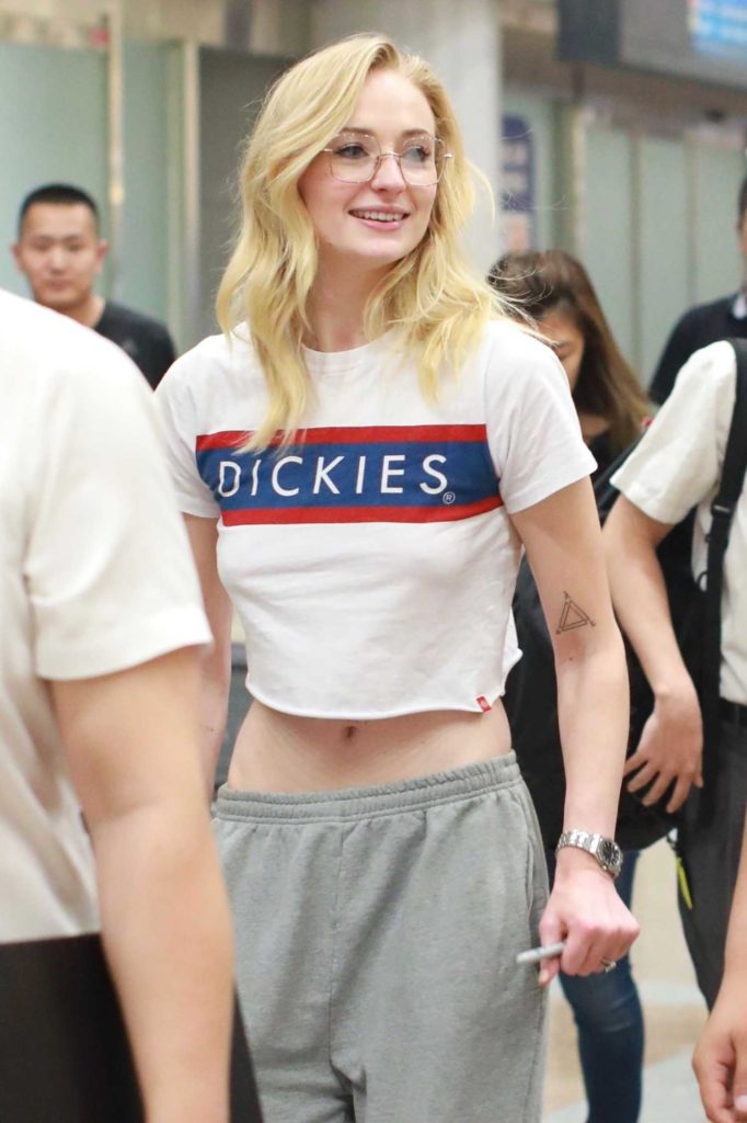 Sophie Turner in a Dickies T-Shirt