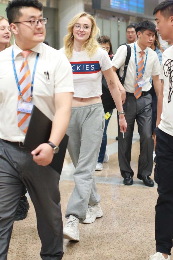 Sophie Turner in a Dickies T-Shirt