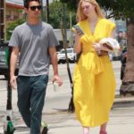 Elle Fanning in a Yellow Dress Goes Shopping Out with Max Minghella in LA