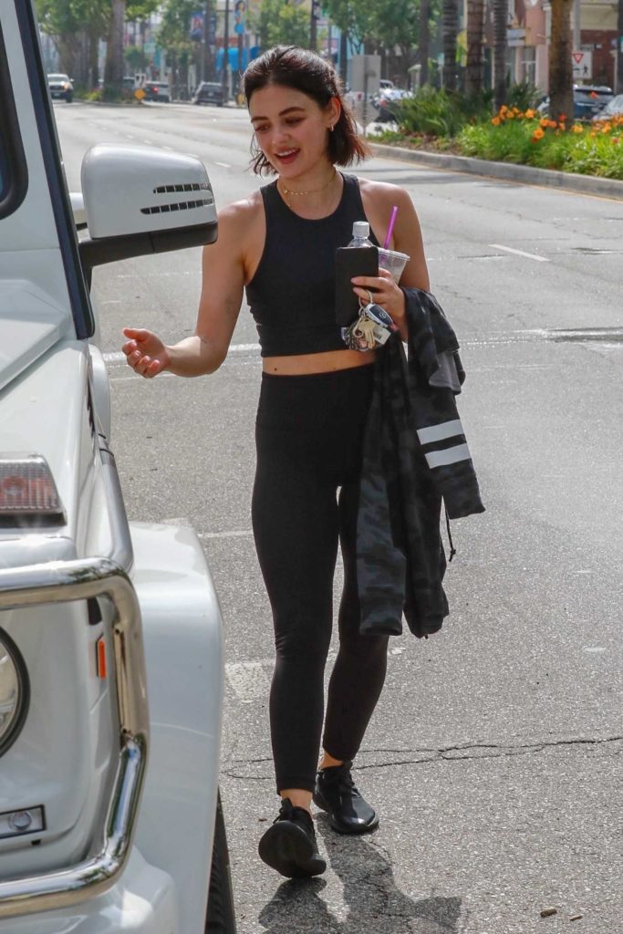 Lucy Hale in a Black Top