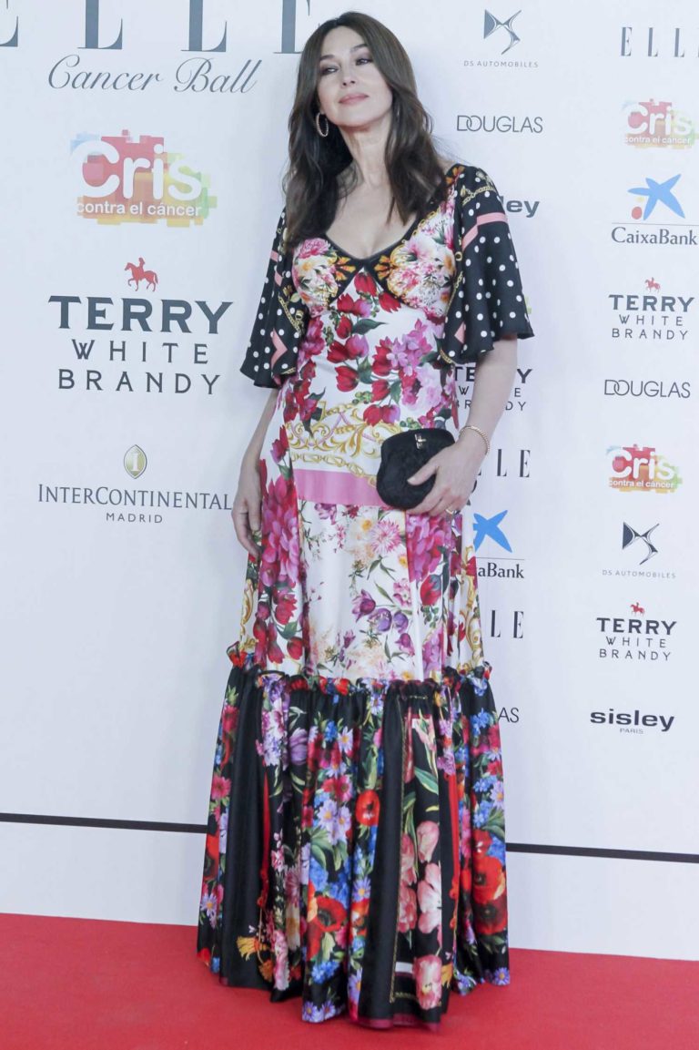 Monica Bellucci Attends Solidarity Gala Dinner for CRIS Foundation