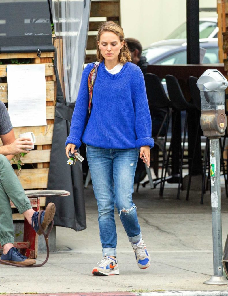 Natalie Portman in a Blue Sweater