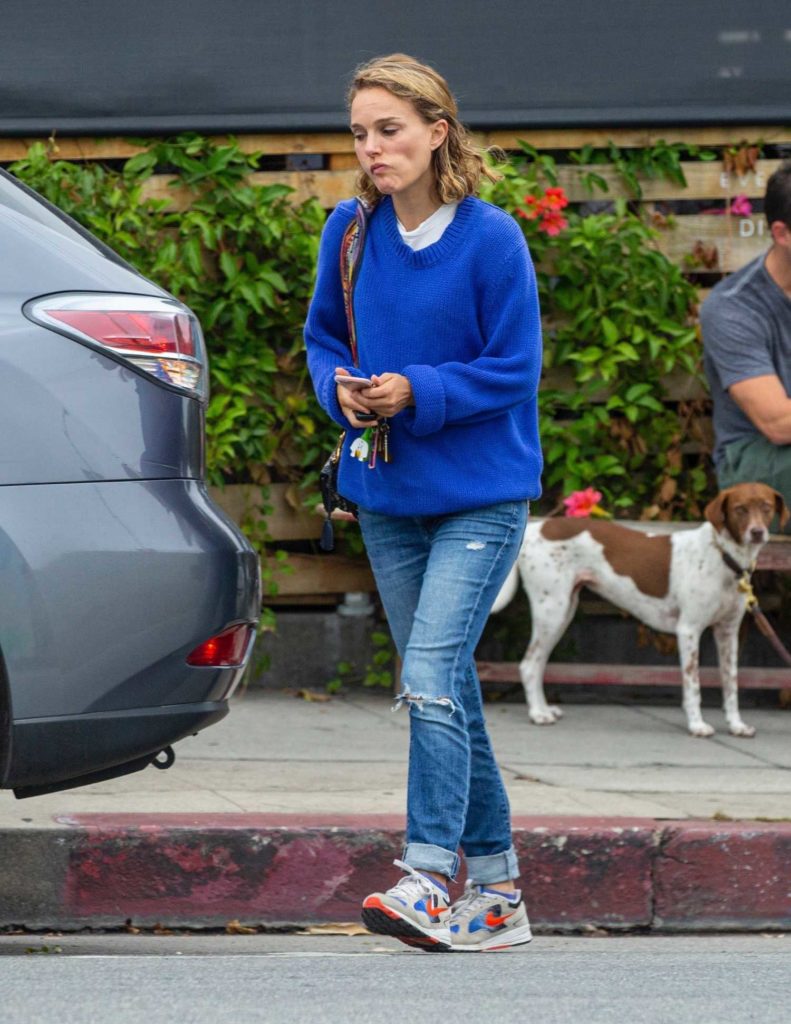 Natalie Portman in a Blue Sweater