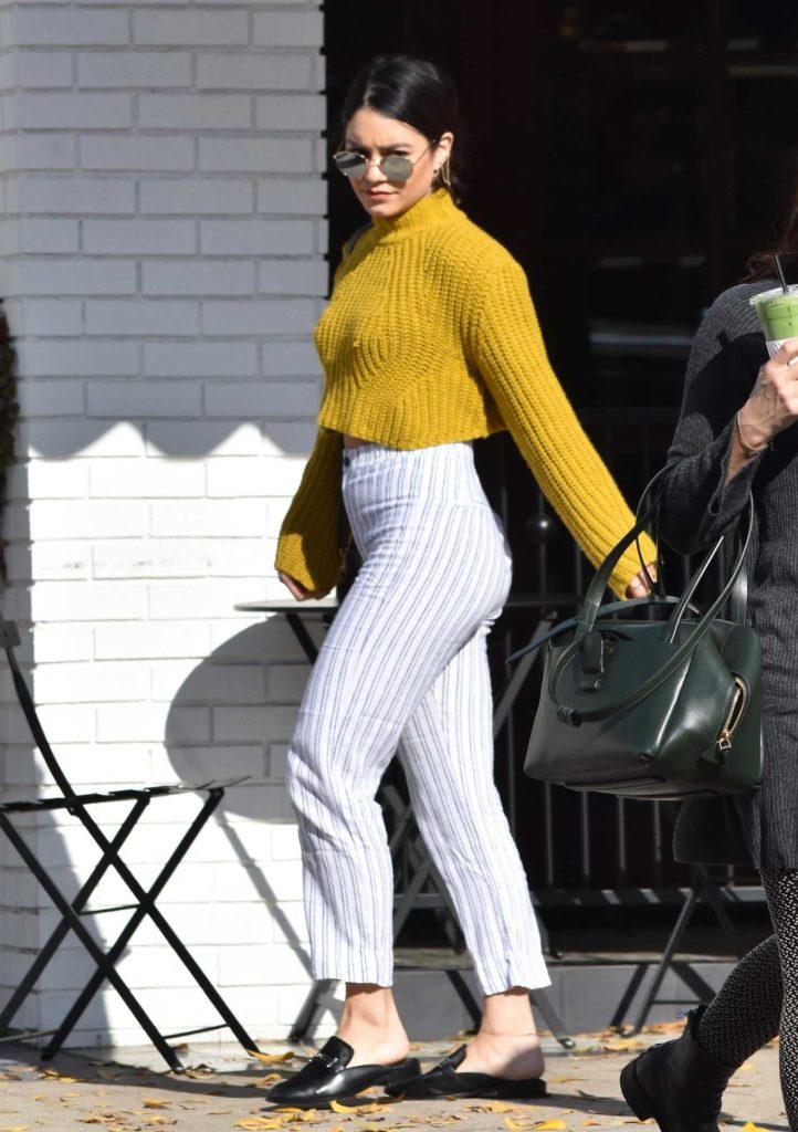 Vanessa Hudgens in a Yellow Sweater