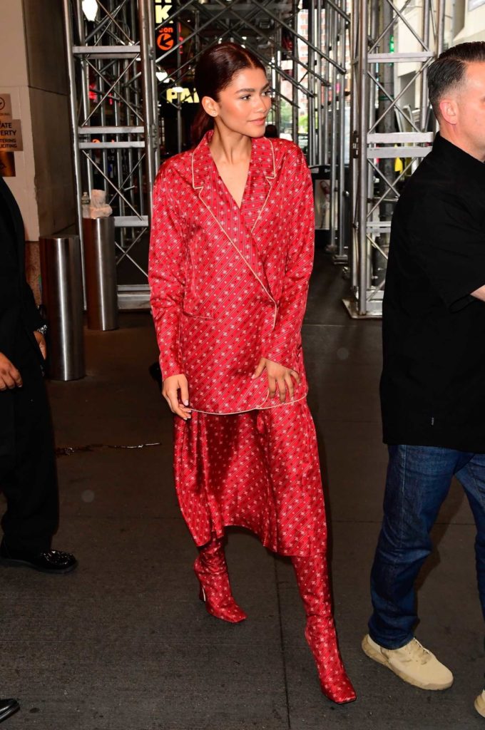 Zendaya in a Red Suit