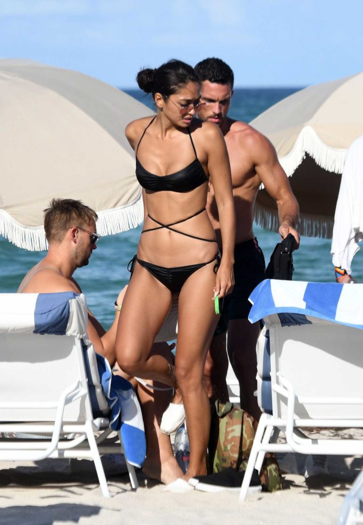 Ambra Gutierrez in a Black Bikini
