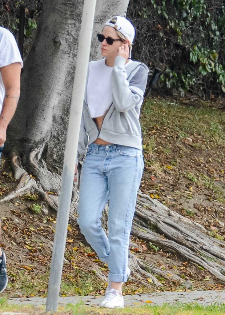Kristen Stewart in a White Cap