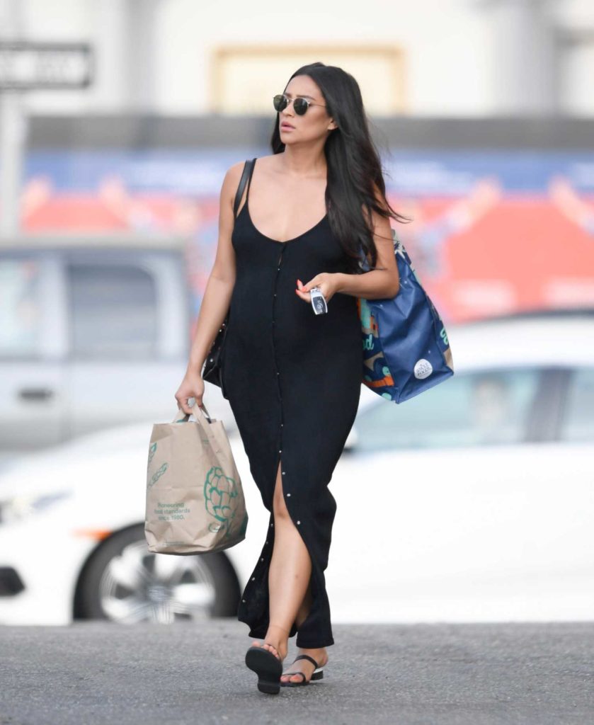 Shay Mitchell in a Black Dress