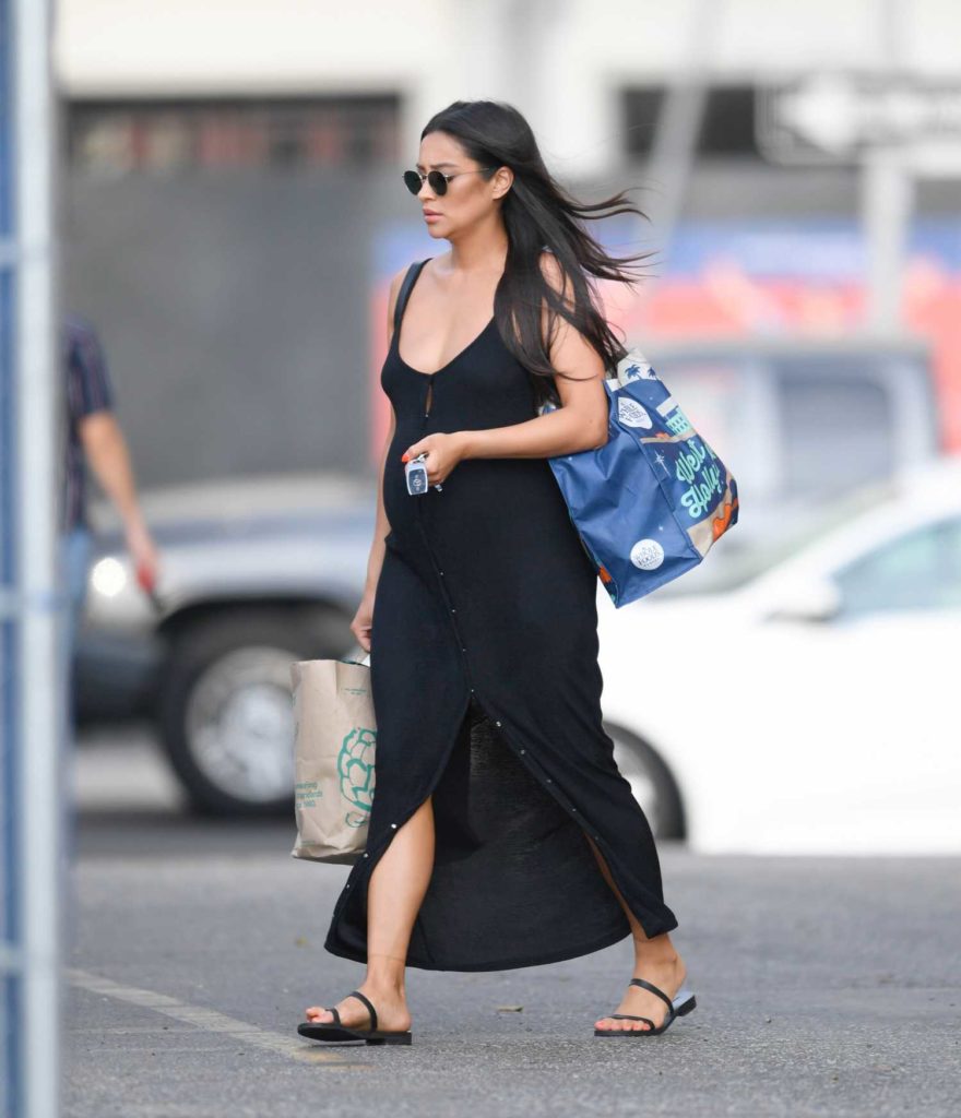 Shay Mitchell in a Black Dress