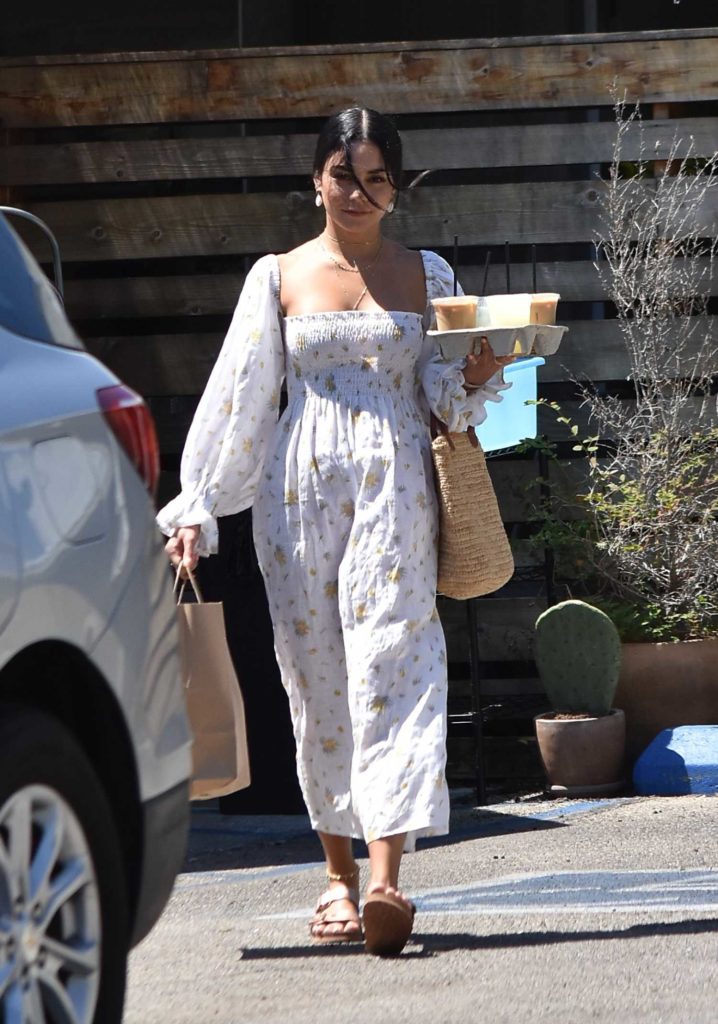 Vanessa Hudgens in a White Floral Dress