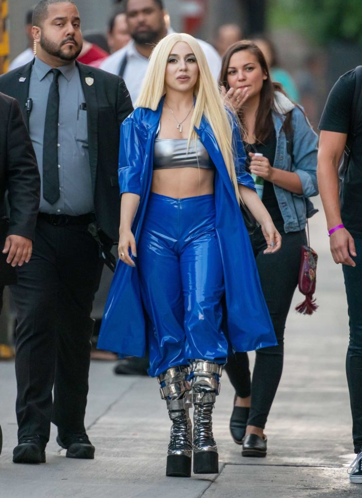 Ava Max in a Blue Suit