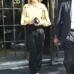 Cate Blanchett in a Yellow Blouse Leaves Her Hotel in New York City