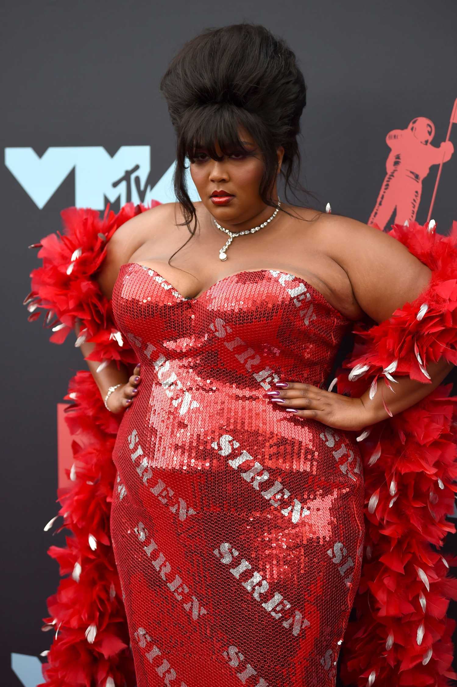 Lizzo Attends the 2019 MTV Video Music Awards at Prudential Center in