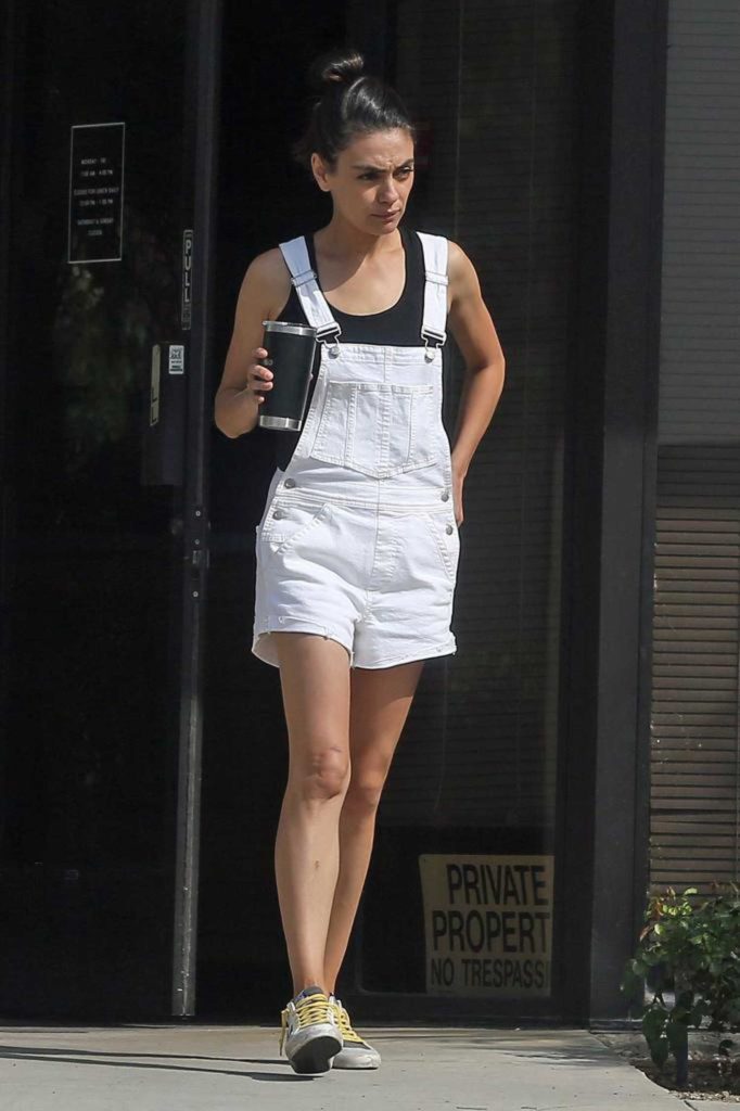 Mila Kunis in a White Jumpsuit