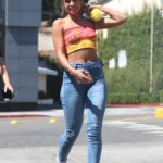 Sommer Ray in a Blue Jeans Arrives at Tocaya Mexican Restaurant at Sunset Plaza in West Hollywood