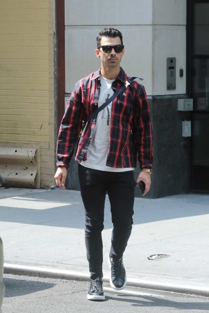 Joe Jonas in a Plaid Shirt