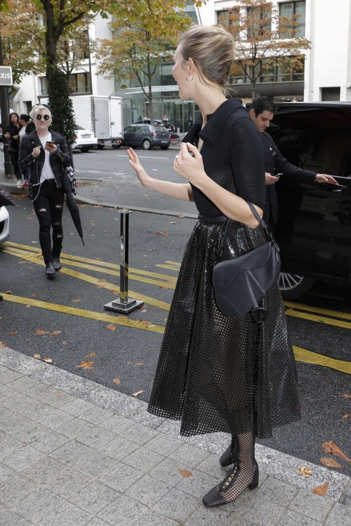 Karlie Kloss in a Black Blouse