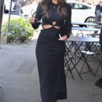 Pia Miller in a Black Dress Leaves Apollo Restaurant in Potts Point