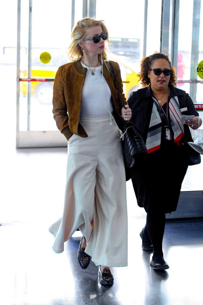 Amber Heard in a White Pants