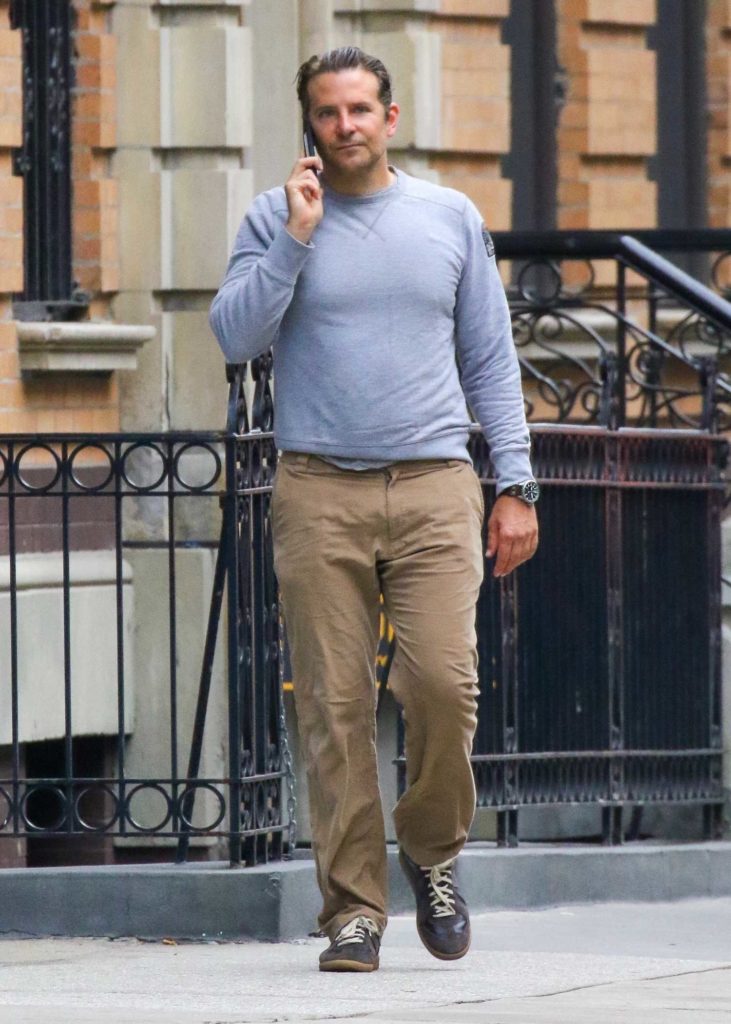Bradley Cooper in a Gray Sweatshirt