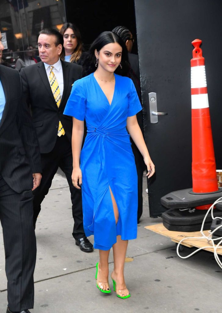 Camila Mendes in a Blue Dress