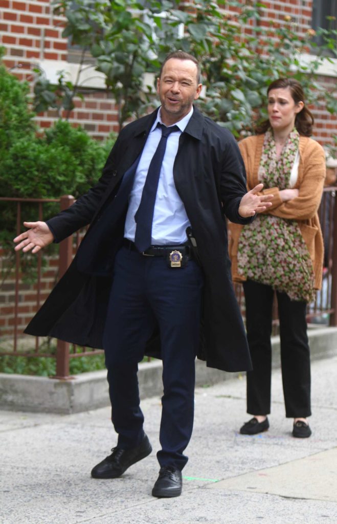 Donnie Wahlberg in a Black Trench Coat
