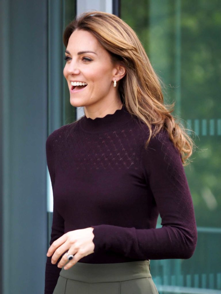 Kate Middleton in a Purple Blouse